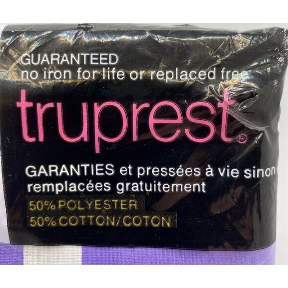 Texmade Labyrinth Truprest Set of 2 Pillow Cases Geometric Links 1970s Purple - Picture 3 of 12